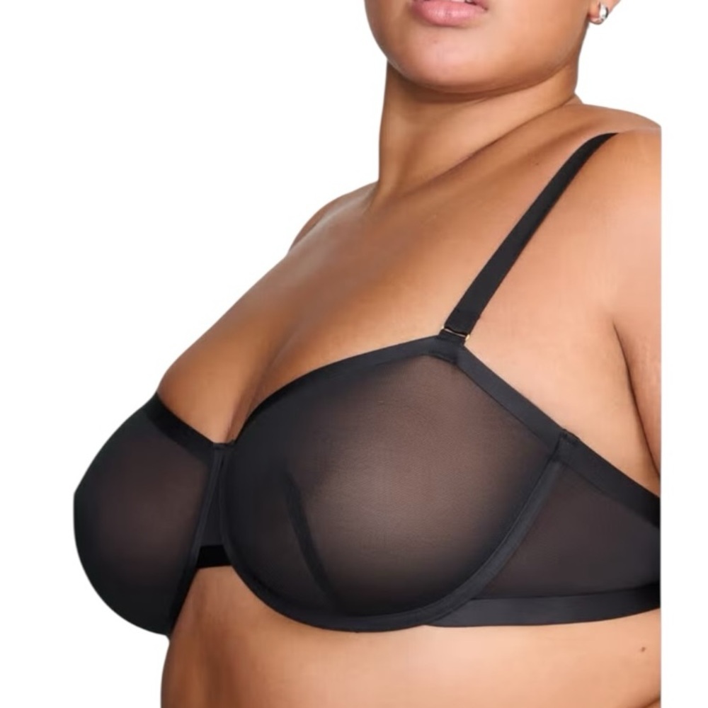 CUUP THE BALCONETTE MESH Black Size 34E Unlined - Picture 5 of 9
